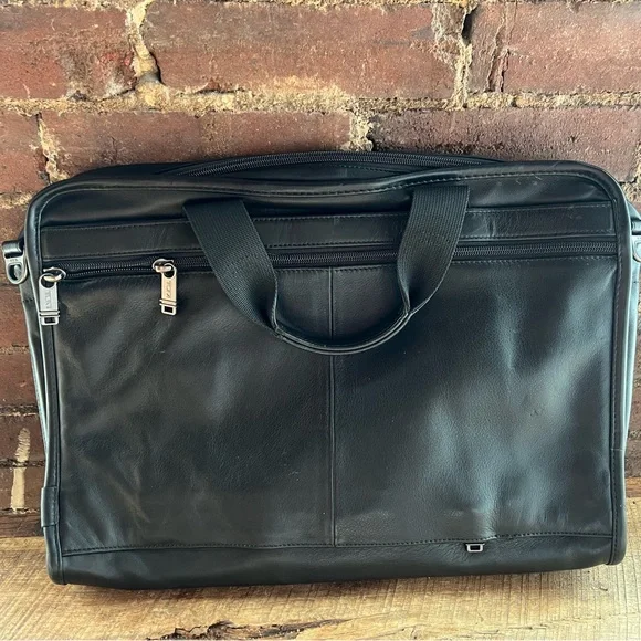 Tumi Alpha 2 Black Napa Leather Computer Briefcase